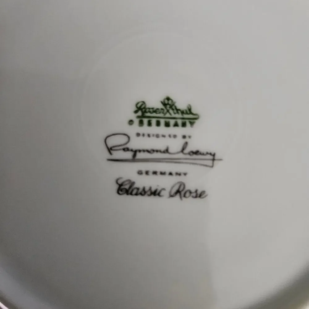 Rosenthal Raymond Loewy Classic Rose Dessert Plates Set of 4 Germany